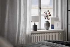 By Rydéns Tischlampe Holz Stoff 41 cm Schwarz Weiß für E27* Wohnzimmerlampen|Schlafzimmer Lampen