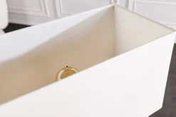 Clearance Invicta Interior Tischlampe Holz Stoff blendarm E27 H:57 cm Leselicht