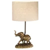 Elstead Tischlampe in Bronze antik Natur Elefant Resin Jute* Tischlampen|Schlafzimmer Lampen