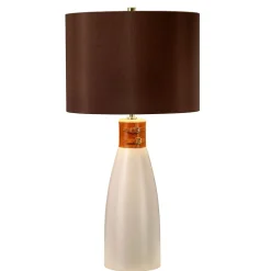 Elstead Tischlampe INCA Braun Keramik 71cm Klassisch Lampe* Tischlampen|Schlafzimmer Lampen
