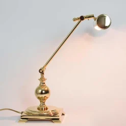 Giovanni Battista Tischlampe 24K Gold aus Messing Premium* Schreibtischlampen|Metall Lampen