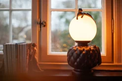 Clearance By Rydéns Tischlampe Keramik Glas 45 cm hoch Schwarz Weiß Grün