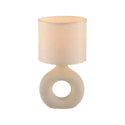 Discount Just Light Tischlampe Keramik Stoff blendarm 30 cm E27 Beige