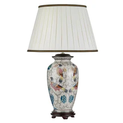 Elstead Tischlampe Keramik Stoff in Creme 72cm Klassisch E27* Stofflampen|Keramiklampen