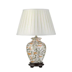 Elstead Tischlampe Keramik Stoff Klassisch 50 cm E27 NATISINA* Stofflampen|Keramiklampen