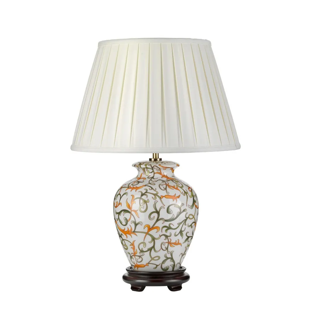 Elstead Tischlampe Keramik Stoff Klassisch 50 cm E27 NATISINA* Stofflampen|Keramiklampen