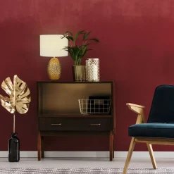 Discount Searchlight Tischlampe Keramik Stoff E27 45 cm Ø 28 cm Gold Creme-Weiß