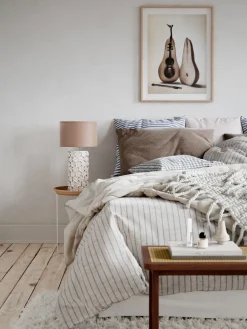 Outlet By Rydéns Tischlampe Keramik Stoff 54,5 cm hoch Beige E27 Floral