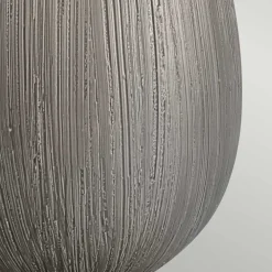 Elstead Tischlampe Keramik Stoff 54 cm E27 Modern in Silber Grau* Tischlampen|Schlafzimmer Lampen