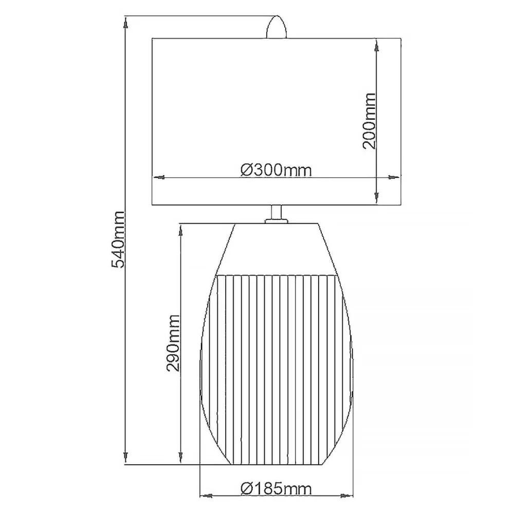 Elstead Tischlampe Keramik Stoff 54 cm E27 Modern in Silber Grau* Tischlampen|Schlafzimmer Lampen