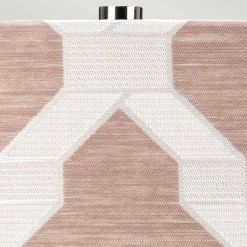 Elstead Tischlampe Keramik Stoff E27 69 cm hoch Weiß Rosa* Wohnzimmerlampen|Stofflampen