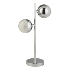 Searchlight Tischlampe LED Chrom 4000 K 1345 lm 45 cm Metall Retro* Glaslampen|Retro Lampen