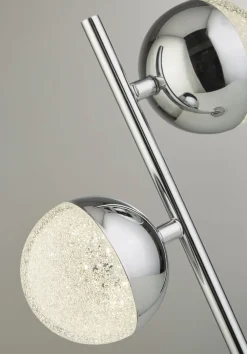 Searchlight Tischlampe LED Chrom 4000 K 1345 lm 45 cm Metall Retro* Glaslampen|Retro Lampen