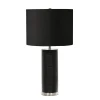 Elstead Tischlampe LEILA Schwarz Porzellan 65cm Bodenlampe* Stofflampen|Designerlampen