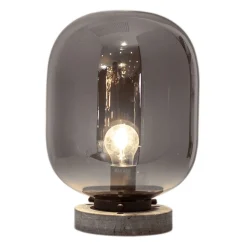 By Rydéns Tischlampe Marmor Metall Rauchglas 34 cm Grau E27* Wohnzimmerlampen|Metall Lampen