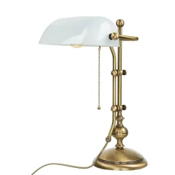 Discount Giovanni Battista Tischlampe Messing in Bronze mit Glas Premium