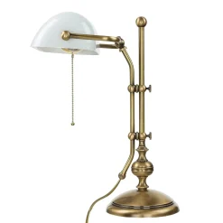 Discount Giovanni Battista Tischlampe Messing in Bronze mit Glas Premium