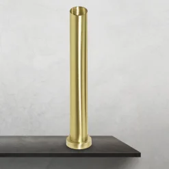 Giovanni Battista Tischlampe Messing massiv 62,5 cm hoch Ø 8,5 cm schmal E27