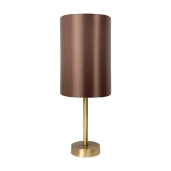 Sale Giovanni Battista Tischlampe Messing Stoff H: 38,5 cm E27 in Bronze Braun