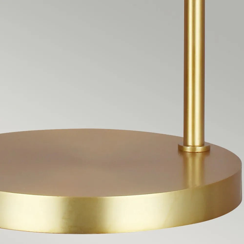 Elstead Tischlampe Metall 63,5 cm in Messing Weiß E27 Retro* Tischlampen|Bürolampen