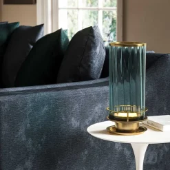 Elstead Tischlampe Metall Glas 36,4 cm hoch mit GX53 LED 3000 K* Rustikale Lampen|Metall Lampen