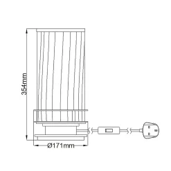 Elstead Tischlampe Metall Glas 36,4 cm hoch mit GX53 LED 3000 K* Rustikale Lampen|Metall Lampen