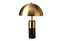 Invicta Interior Tischlampe Metall Schwarz Gold Leselicht E27 52 cm hoch* Metall Lampen|Retro Lampen