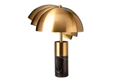 Invicta Interior Tischlampe Metall Schwarz Gold Leselicht E27 52 cm hoch* Metall Lampen|Retro Lampen