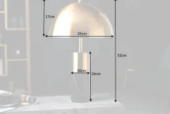 Invicta Interior Tischlampe Metall Schwarz Gold Leselicht E27 52 cm hoch* Metall Lampen|Retro Lampen