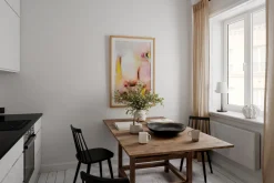 Outlet By Rydéns Tischlampe Metall Stoff 48,5 cm hoch E27 Schwarz Weiß