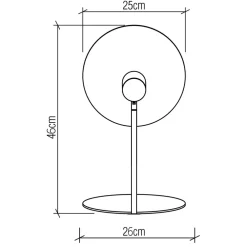 Elstead Tischlampe Metall Teakholz Furnier 46 cm hoch Modern* Wohnzimmerlampen|Schlafzimmer Lampen