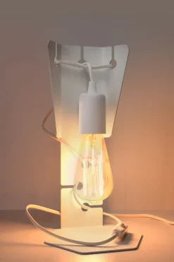 Sollux Tischlampe Metall Weiß 31 cm klein Modern dekorativ E27* Moderne Lampen|Wohnzimmerlampen