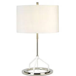 Clearance Elstead Tischlampe Modern Design Weiß E27 Nachttisch Wohnzimmer