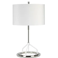Clearance Elstead Tischlampe Modern Design Weiß E27 Nachttisch Wohnzimmer