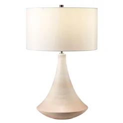 Discount Elstead Tischlampe NEVIO Creme Keramik H:68cm Ø42cm Lampe