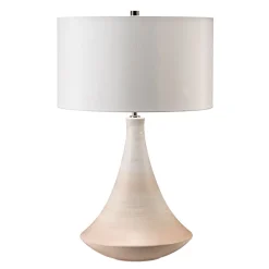 Discount Elstead Tischlampe NEVIO Creme Keramik H:68cm Ø42cm Lampe