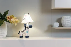 Happy Lamps Tischlampe Pferd Weiß Rosa Blau 47cm Kinder Erwachsene*Kinder Kinderzimmerlampen|Kinderlampen