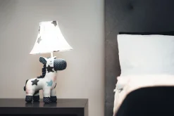 Happy Lamps Tischlampe Pferd Weiß Rosa Blau 47cm Kinder Erwachsene*Kinder Kinderzimmerlampen|Kinderlampen