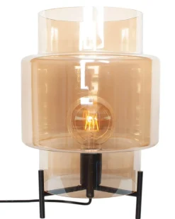 Sale By Rydéns Tischlampe Rauchglas Metall 37 cm E27 Dreibein