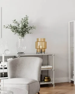 Sale By Rydéns Tischlampe Rauchglas Metall 37 cm E27 Dreibein