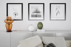 By Rydéns Tischlampe Rauchglas Metall 40,6 cm hoch E27 Vintage Design* Wohnzimmerlampen|Metall Lampen