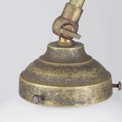 Clearance Giovanni Battista Tischlampe Schreibtisch aus Messing Glas 49 cm E14 in Antik