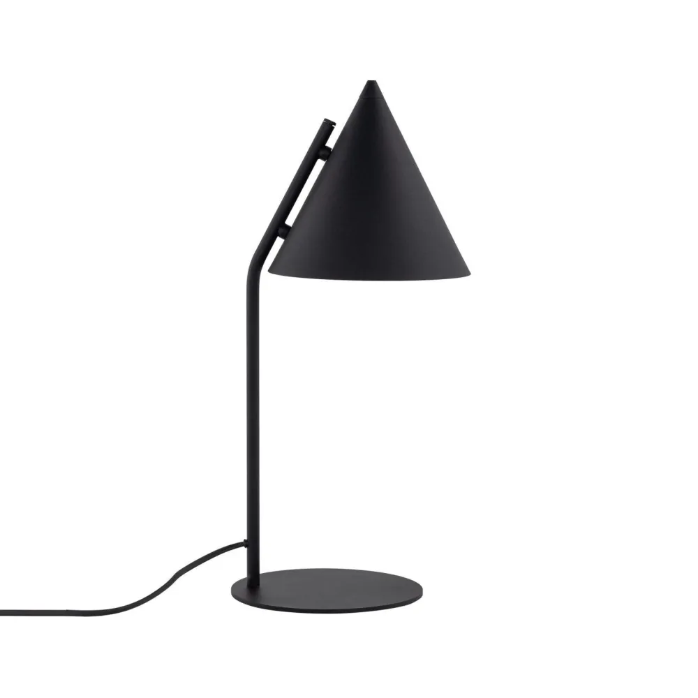 TK Lighting Tischlampe Schwarz 49 cm hoch Metall E27 Retro CODY* Tischlampen|Bürolampen