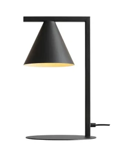 ALDEX Tischlampe Schwarz E14 40 cm hoch Metall Kegelschirm* Tischlampen|Schlafzimmer Lampen