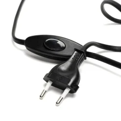 TK Lighting Tischlampe Schwarz E27 Metall Stoff 34 cm* Designerlampen|Moderne Lampen