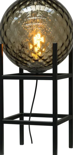 Clearance Masterlight Tischlampe Schwarz Glas Metall 57 cm E27 dekorativ