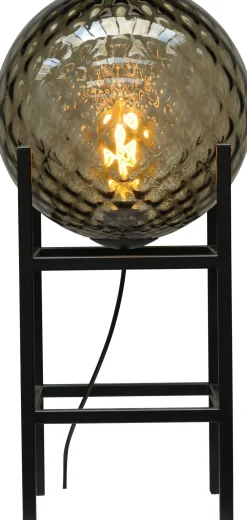 Clearance Masterlight Tischlampe Schwarz Glas Metall 57 cm E27 dekorativ