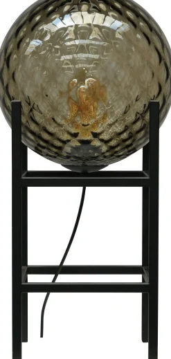 Clearance Masterlight Tischlampe Schwarz Glas Metall 57 cm E27 dekorativ