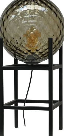 Clearance Masterlight Tischlampe Schwarz Glas Metall 57 cm E27 dekorativ