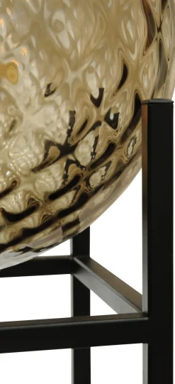 Clearance Masterlight Tischlampe Schwarz Glas Metall 57 cm E27 dekorativ